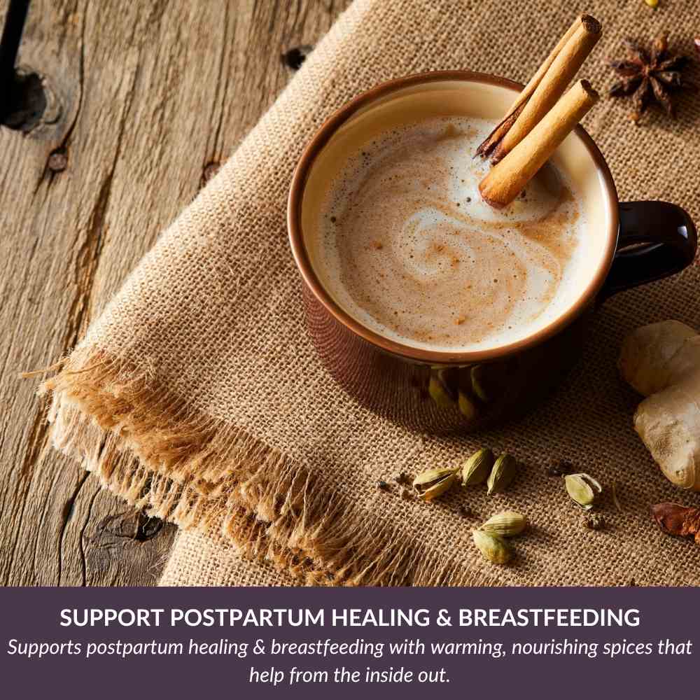 Chai Spice Lactation Hot Chocolate | Organic Dairy-Free Breastfeeding Hot Chocolate | Nourish Mama