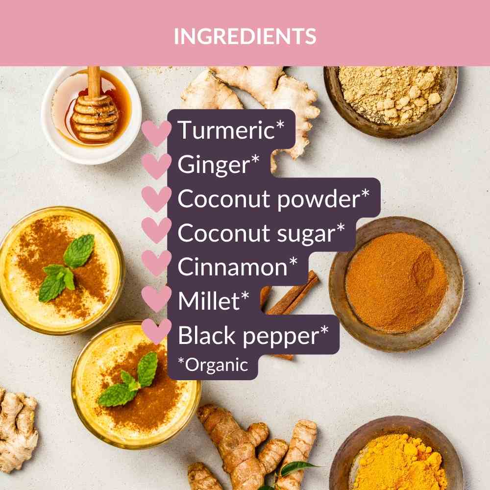 Nella Vosk Nourish Mama Golden Latte – Pregnancy Nausea, Postpartum Recovery & Lactation Support