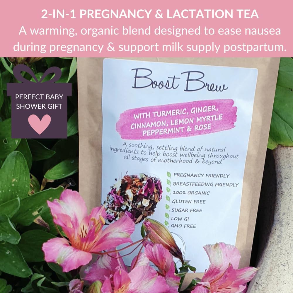 Nella Vosk Nourish Mama Pregnancy & Lactation Tea – Nausea Relief to Milk Supply Support