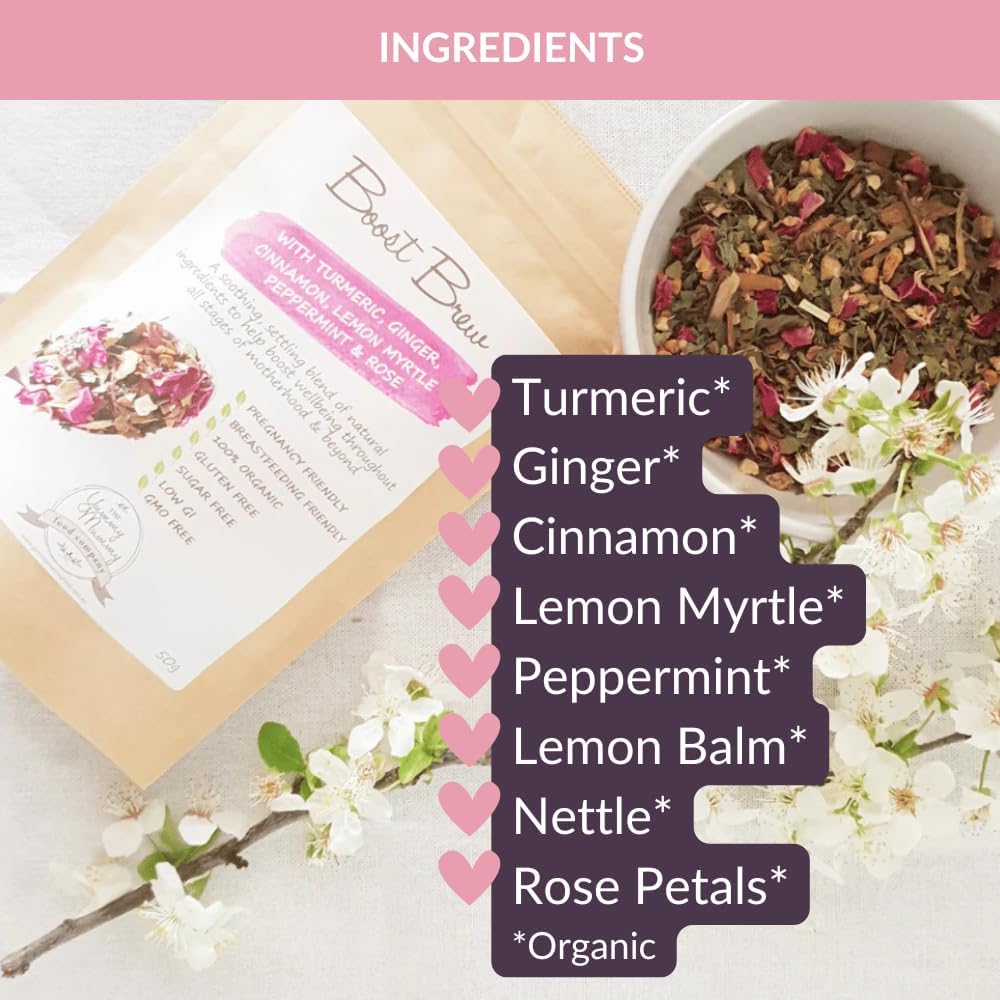 Nella Vosk Nourish Mama Pregnancy & Lactation Tea – Nausea Relief to Milk Supply Support