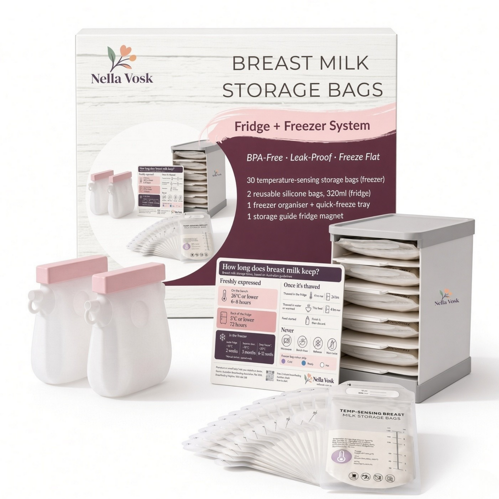 Breast Milk Storage Fridge & Freezer System