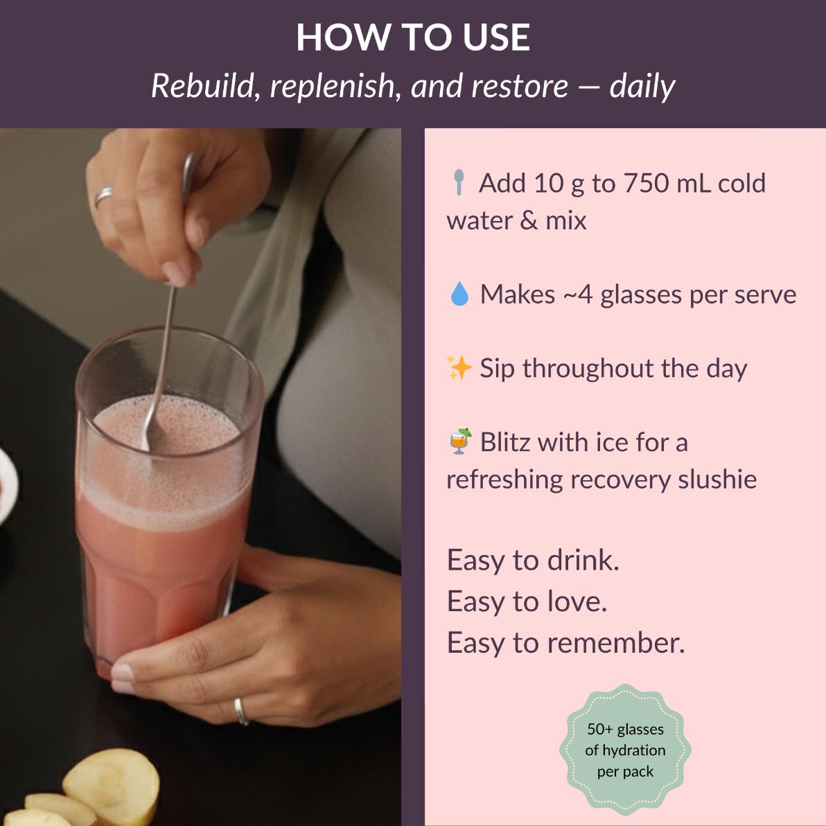 Nella Vosk Nourish Mama Recovery Hydration Powder – Watermelon Cherry