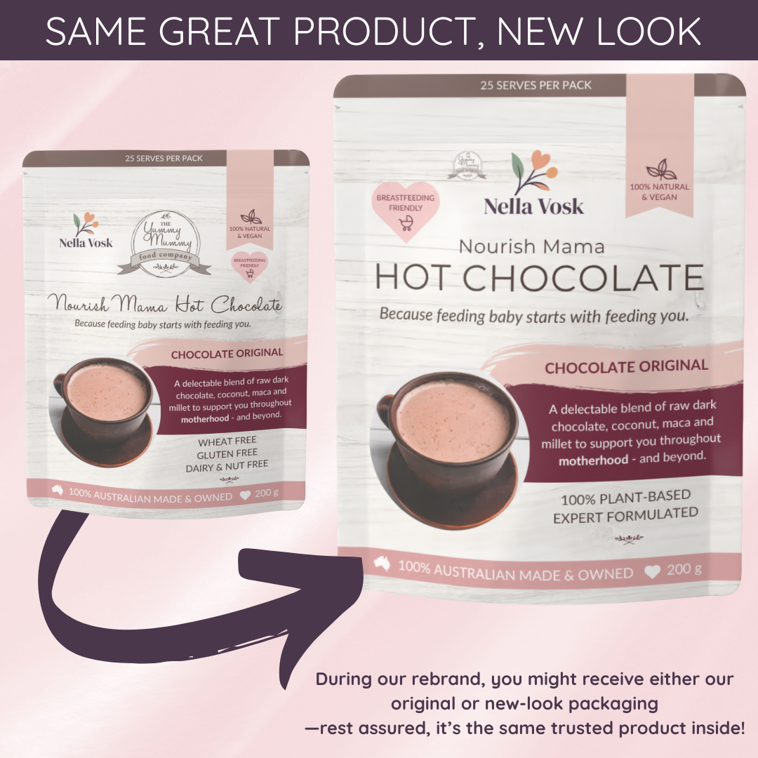 Nella Vosk Nourish Mama Hot Chocolate – Original Lactation Support Blend