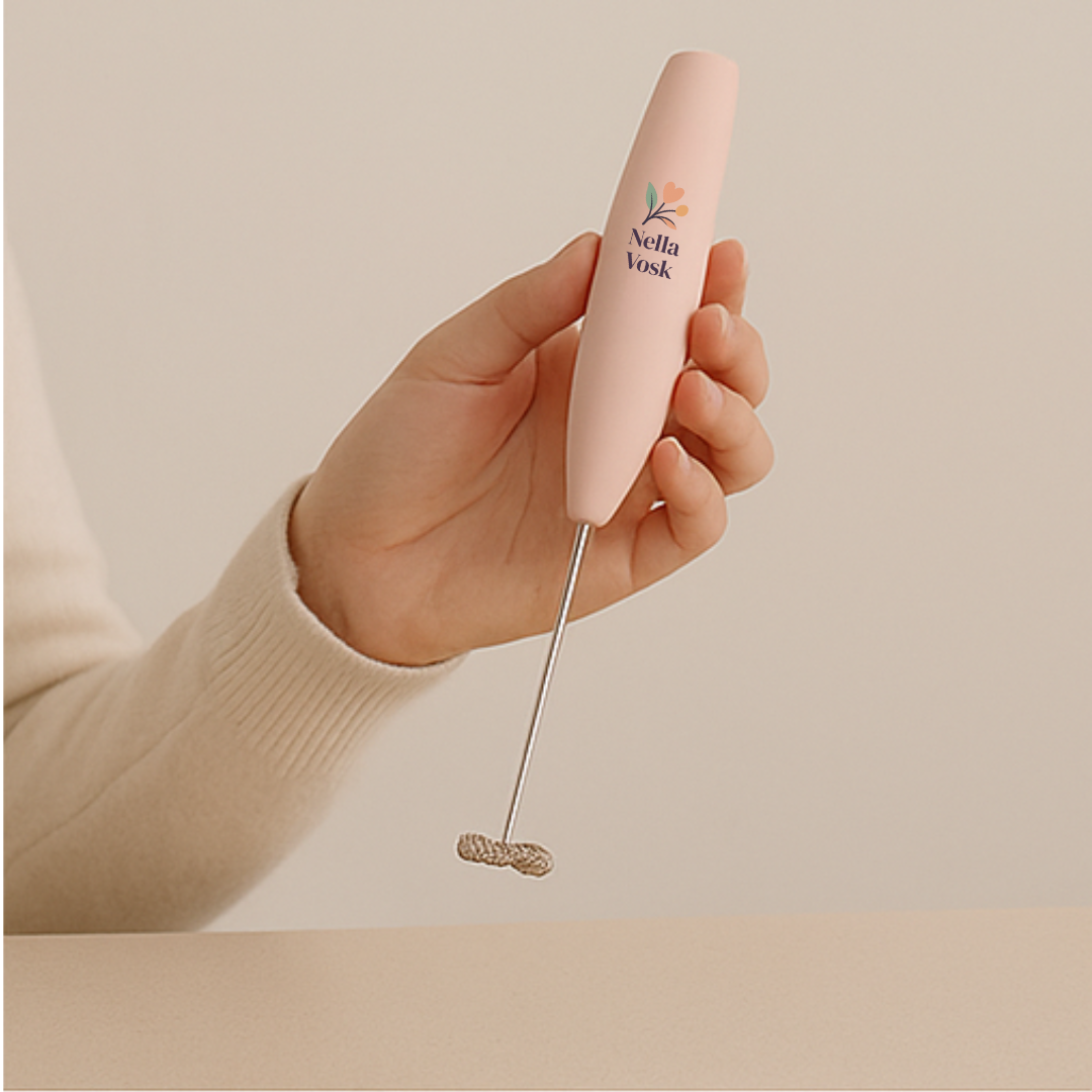 Nella Vosk Handheld Milk Frother & Drink Mixer – Pink