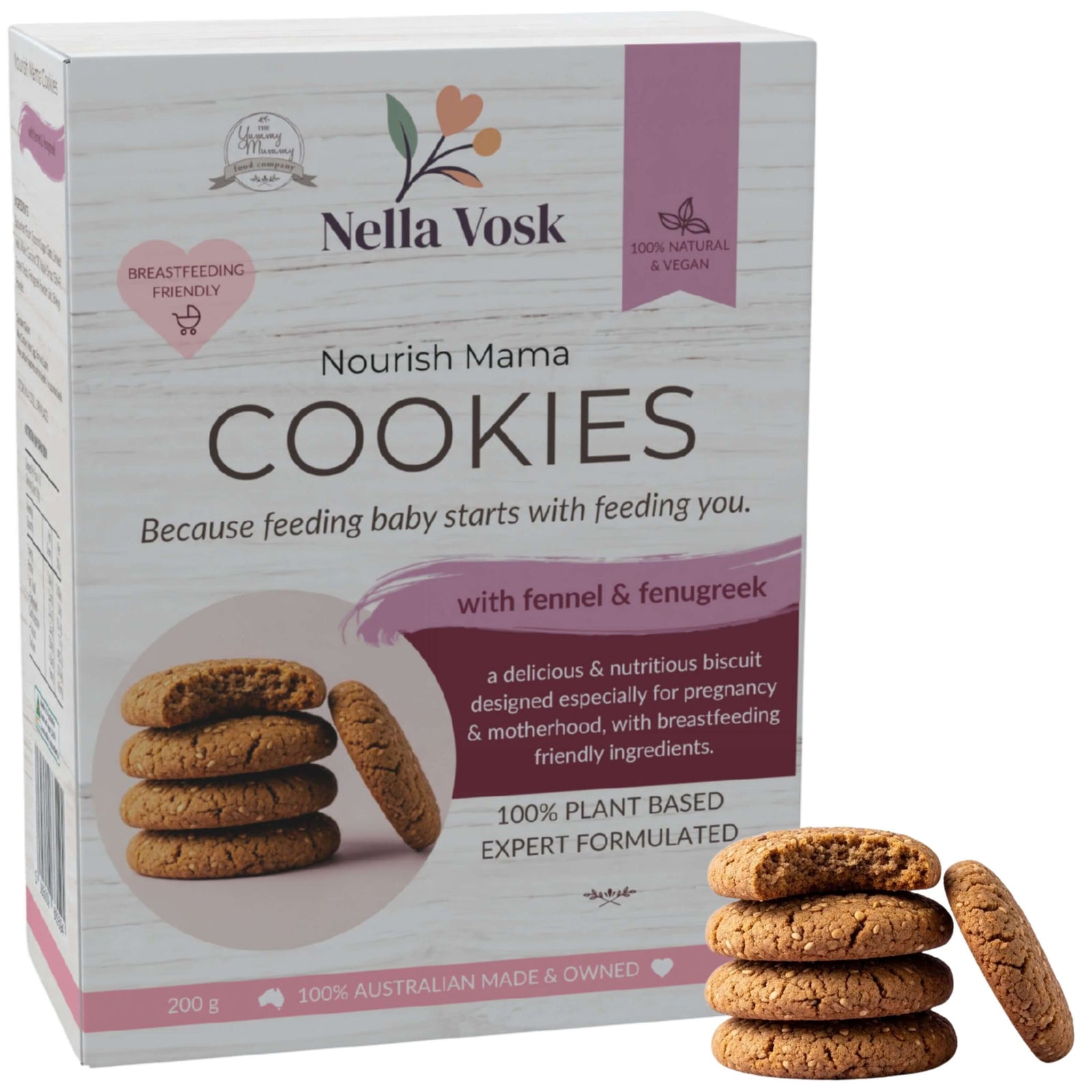 Nella Vosk Nourish Mama Fennel & Fenugreek Lactation Cookies