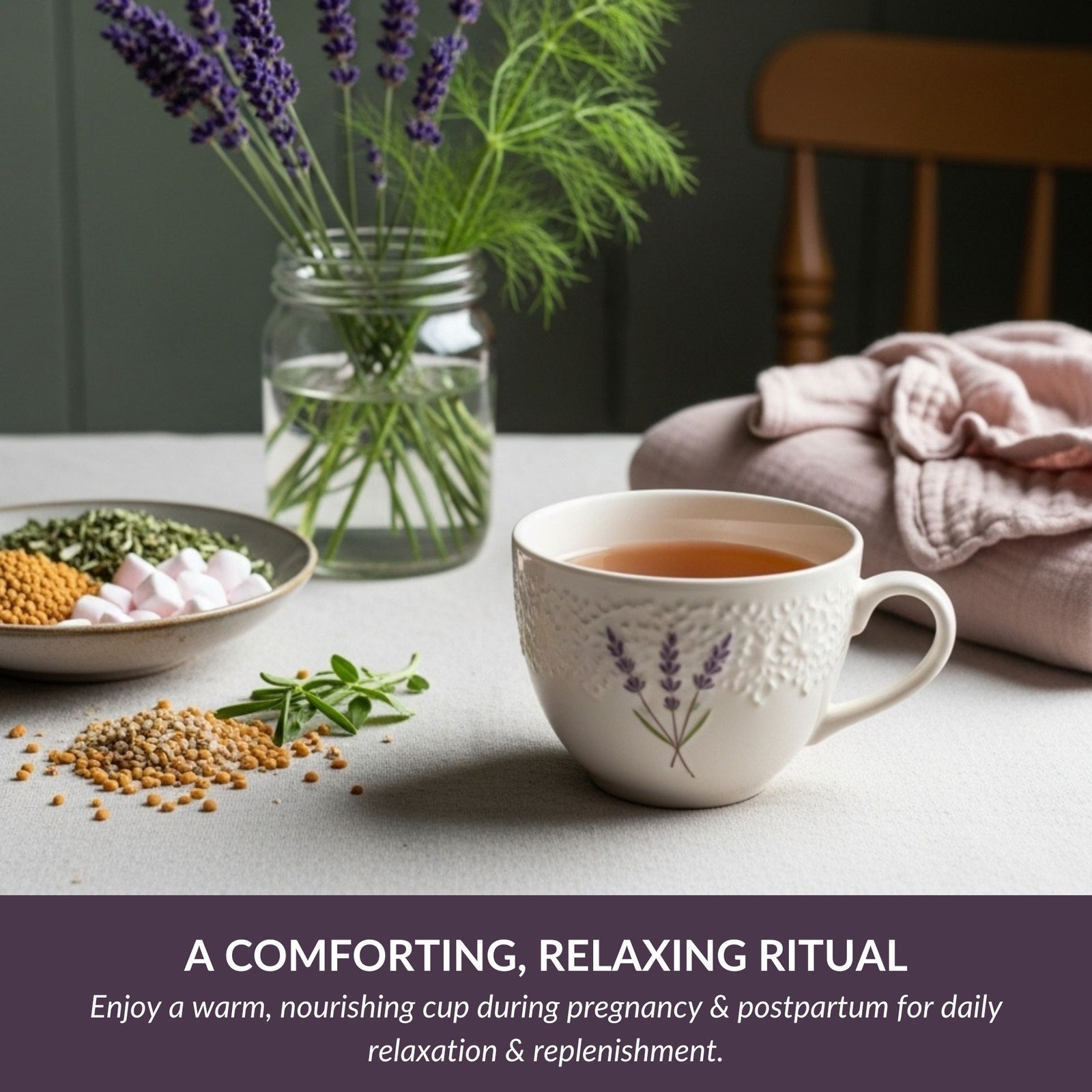 Nella Vosk Nourish Mama Lavender Lullaby Lactation Tea