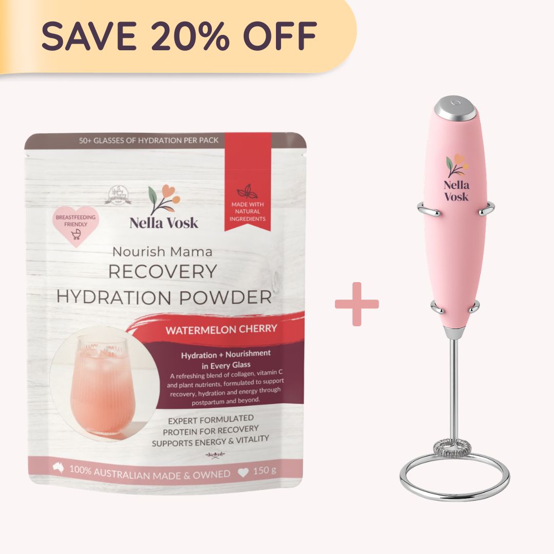 The Daily Hydration Set - Breastfeeding Hydration Powder & Mixer