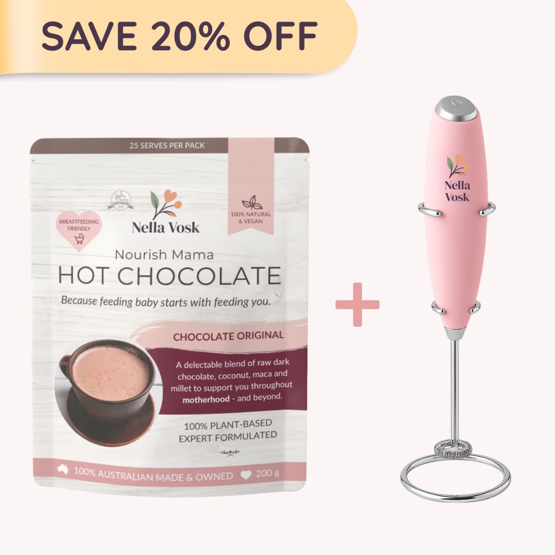 The Cosy Cup Set - Lactation Hot Chocolate & Milk Frother