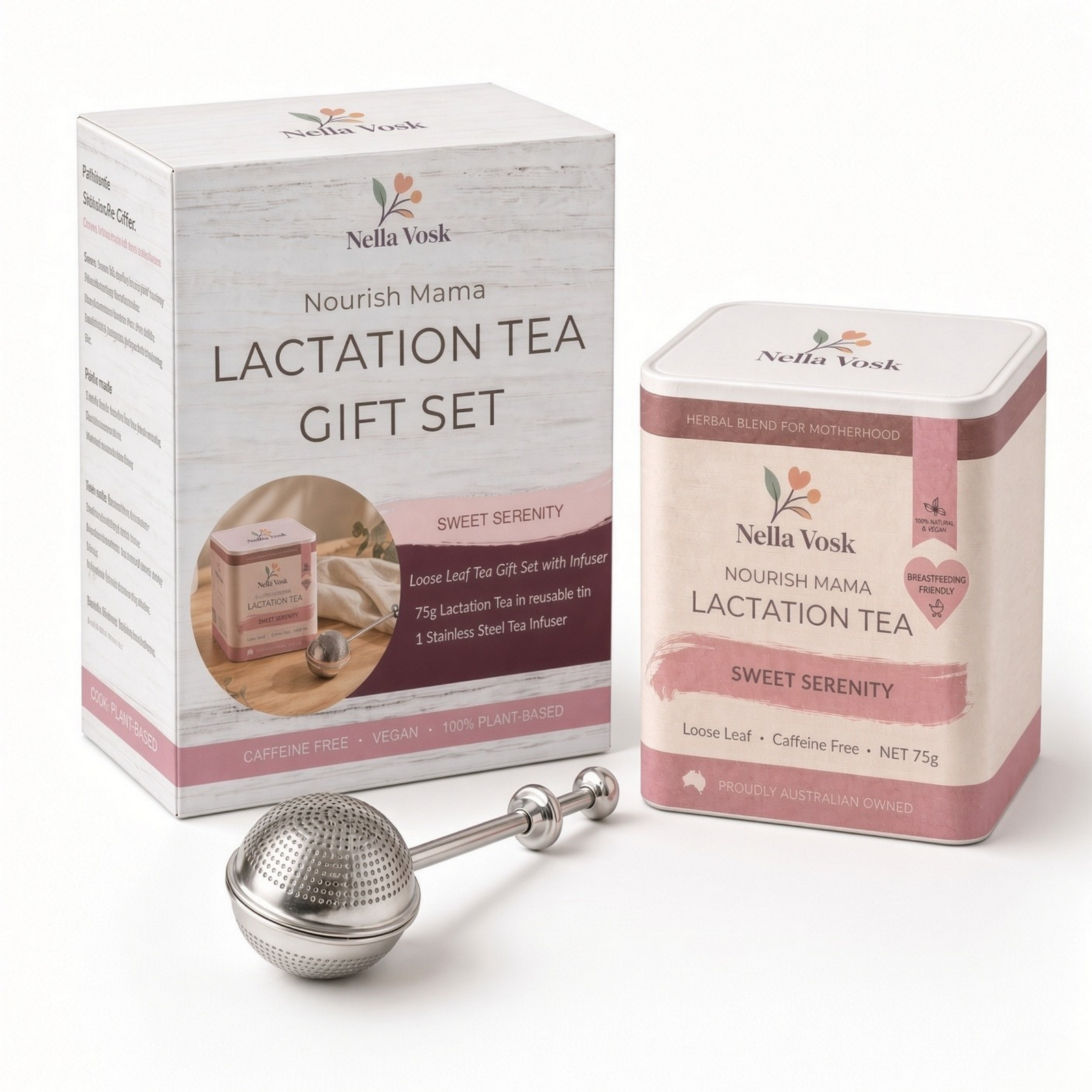Nella Vosk Nourish Mama Sweet Serenity Lactation Tea Gift Set