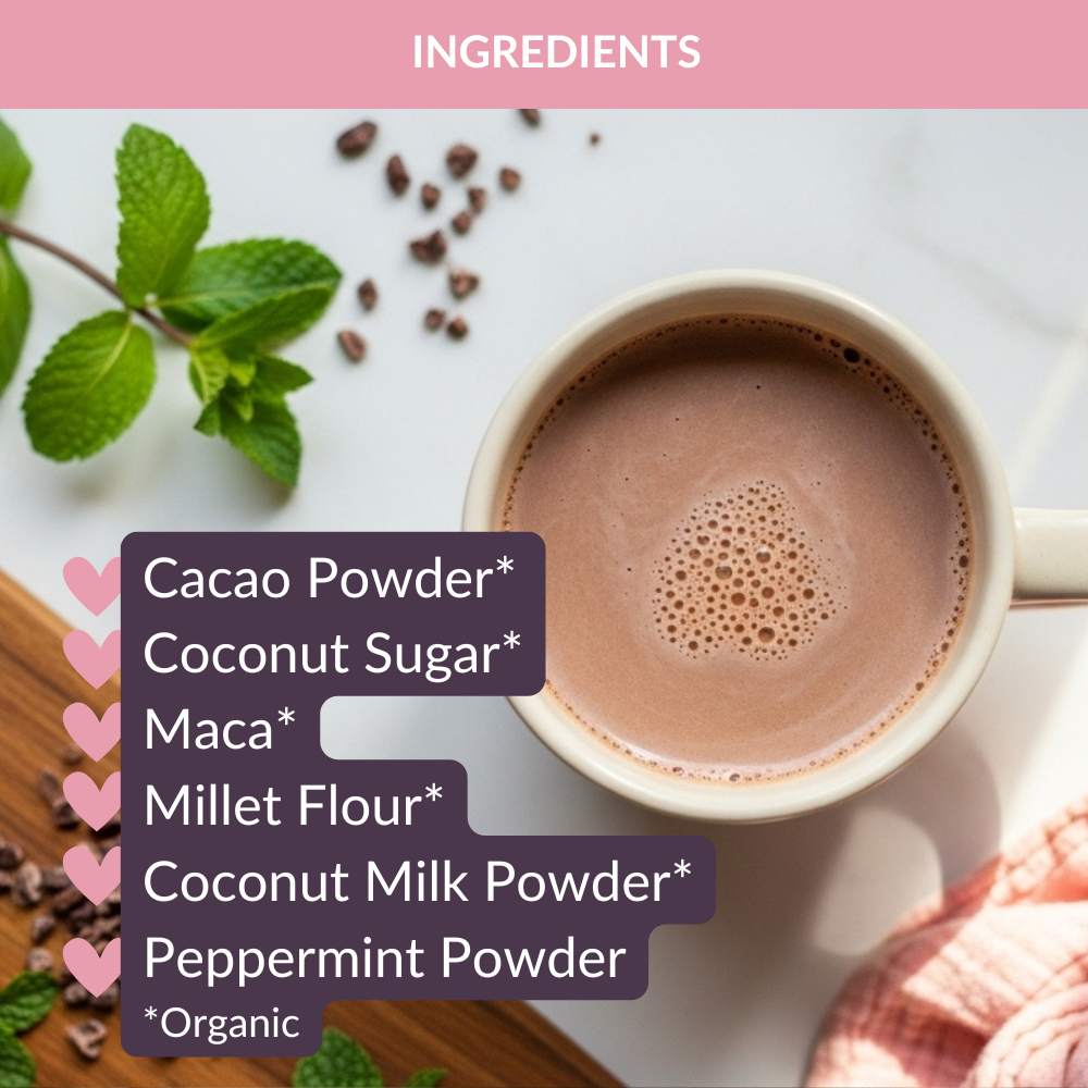 Nella Vosk Nourish Mama Choc Mint Lactation Hot Chocolate