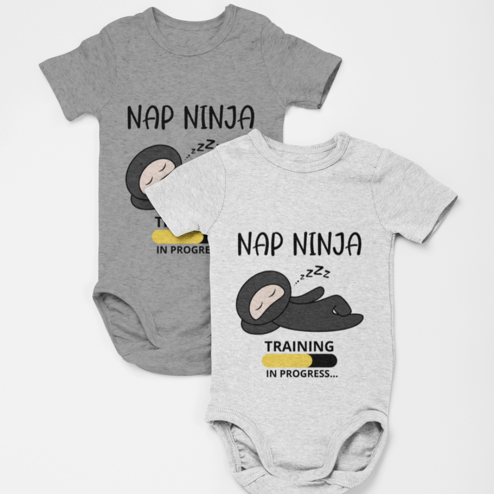Bamboo Bubby by Nella Vosk — Nap Ninja Baby Bodysuit | Bamboo Onesie for Sensitive Skin