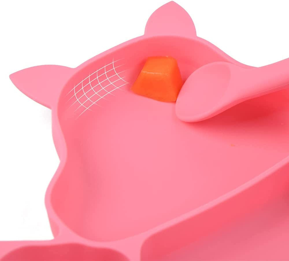 MunchyTime Baby Silicone Feeding - Cute Squirrel | Silicone Bibs, Silicone Suction Plates & Forks & Spoons for Baby Weaning or Toddlers