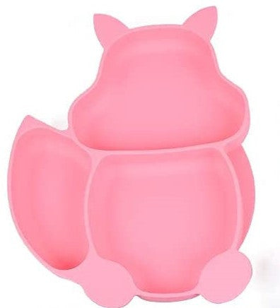 MunchyTime Baby Silicone Feeding - Cute Squirrel | Silicone Bibs, Silicone Suction Plates & Forks & Spoons for Baby Weaning or Toddlers