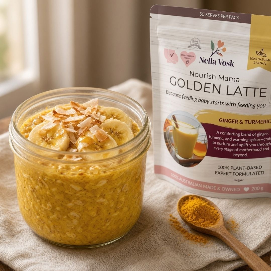 Golden Latte Lactation Overnight Oats