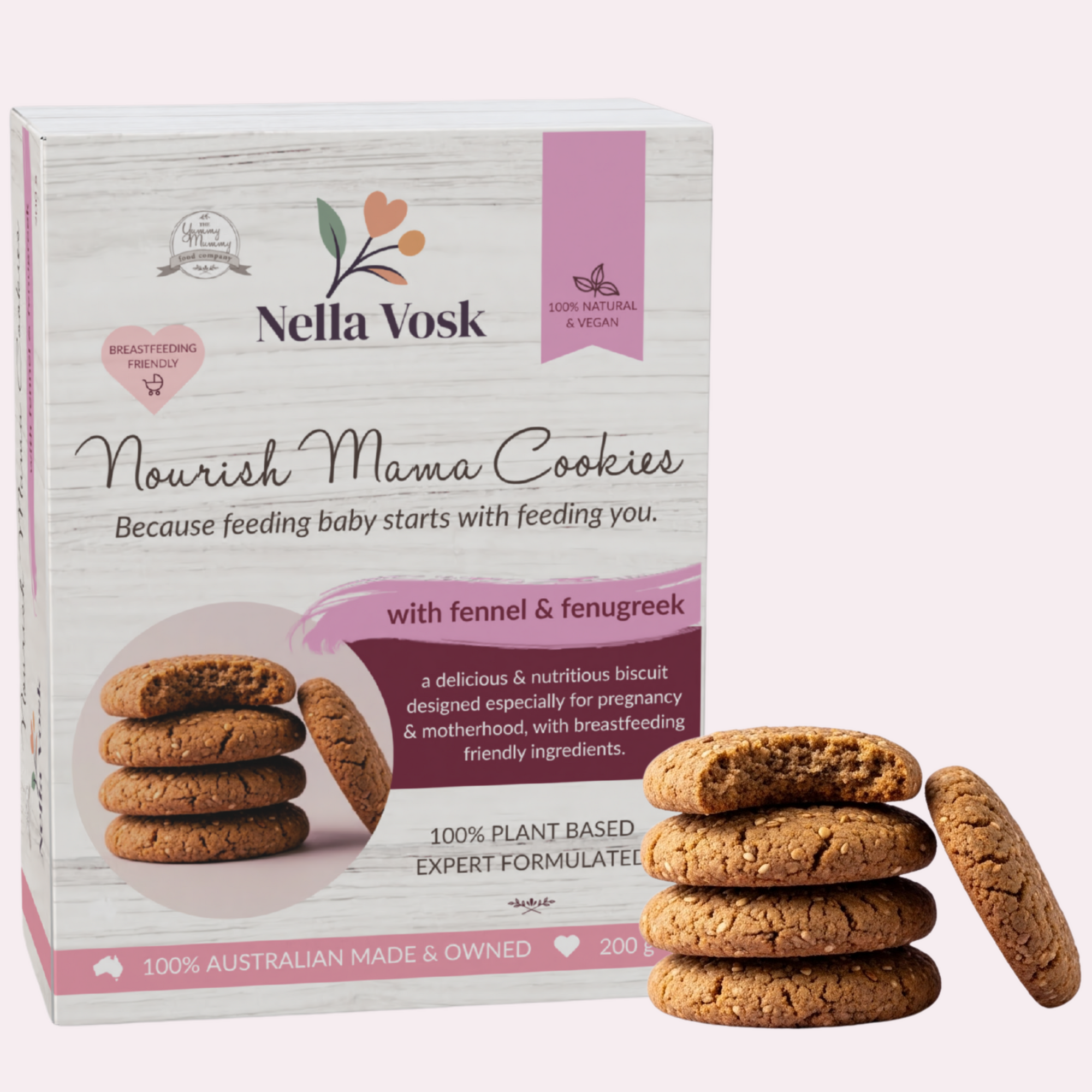 Nourish Mama Lactation Cookies - Fennel & Fenugreek | Breastfeeding Support Snack