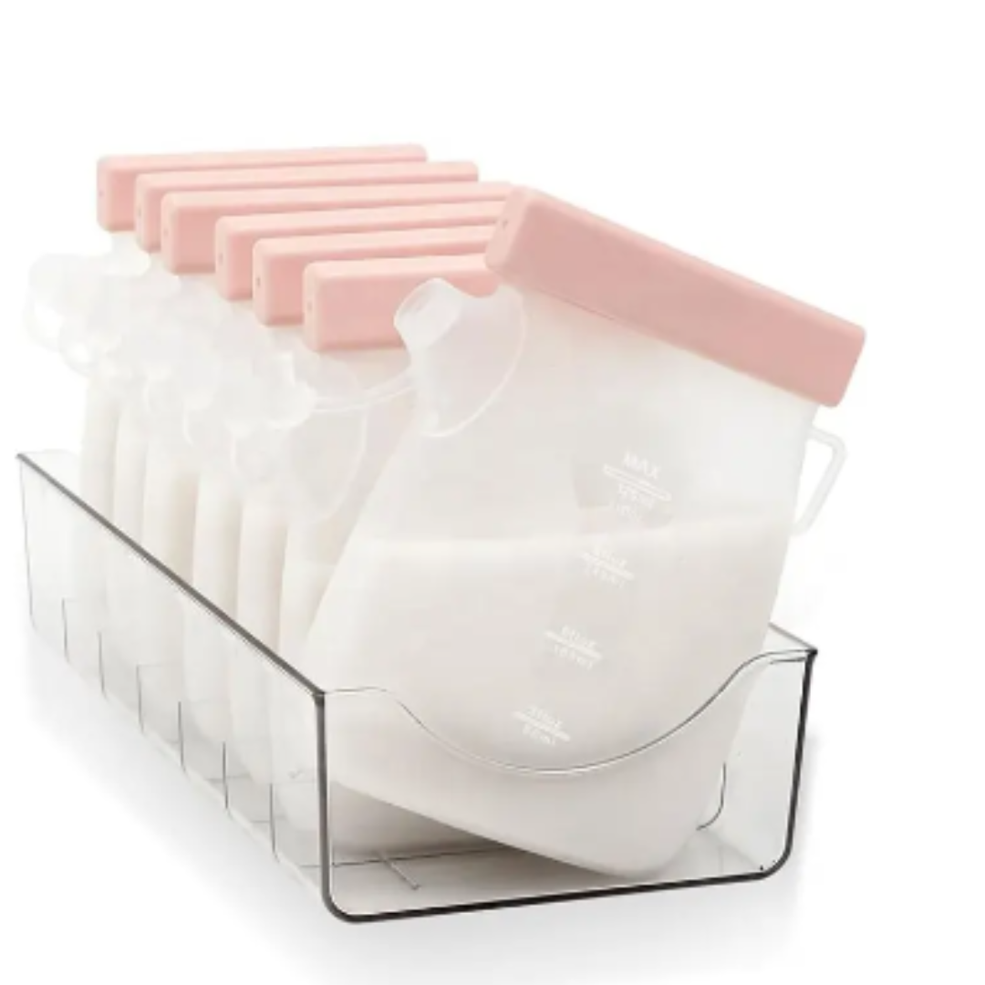 Nella Vosk Reusable Breastmilk Storage Bags (Pack of 5) – Eco-Friendly Silicone Breastmilk Storage