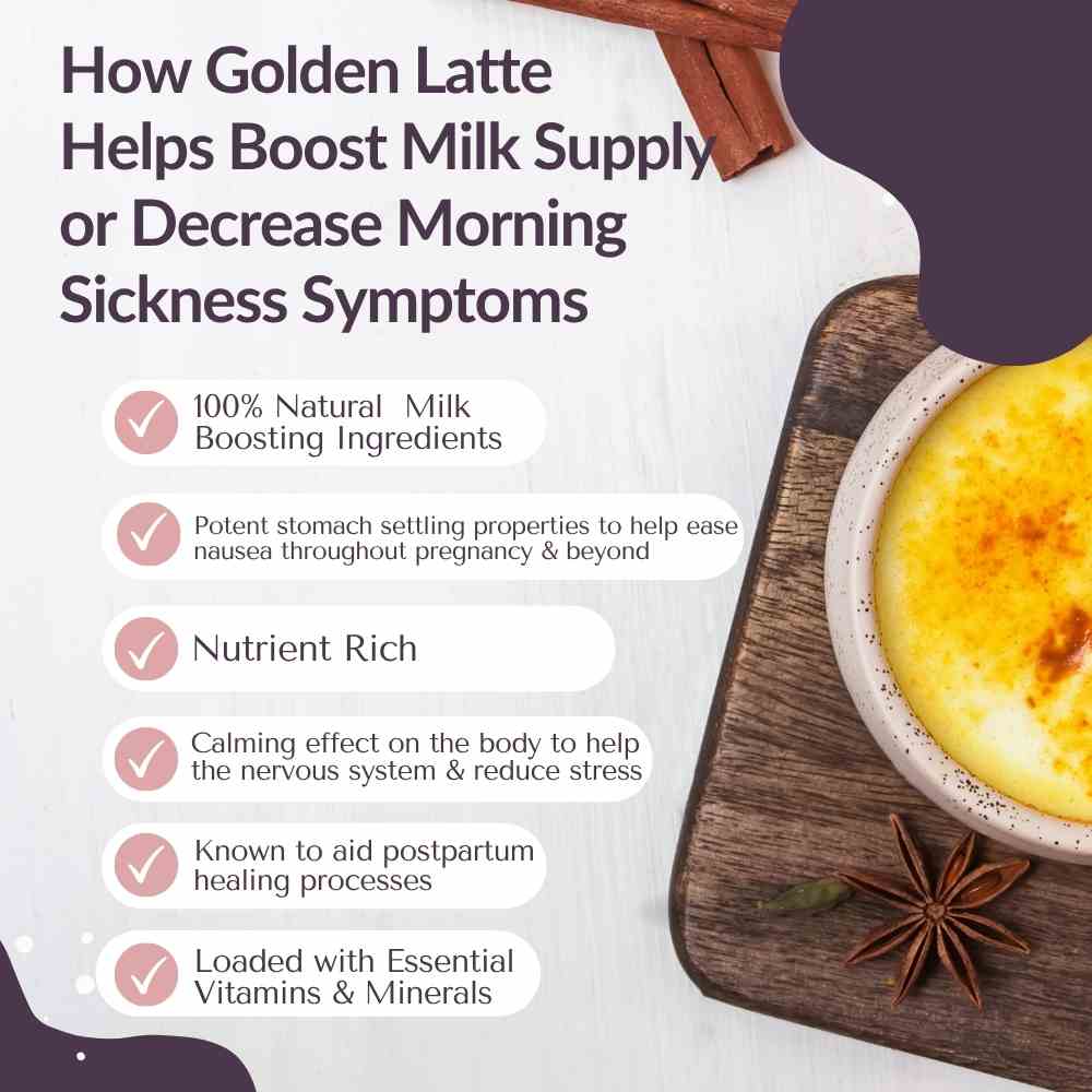 Nella Vosk Nourish Mama Golden Latte – Pregnancy Nausea, Postpartum Recovery & Lactation Support