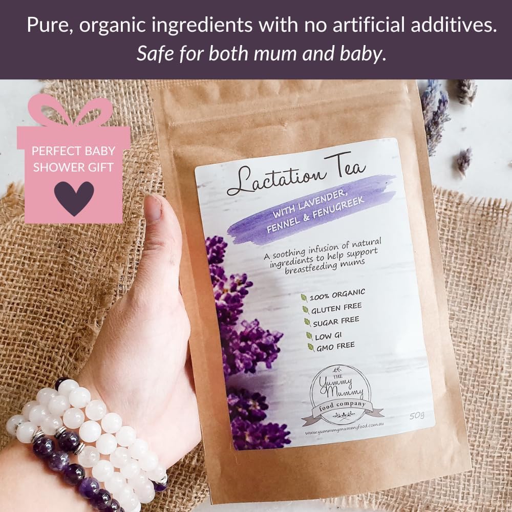 Nella Vosk Nourish Mama Lactation Tea – Lavender Lullaby Blend to Boost Milk Supply