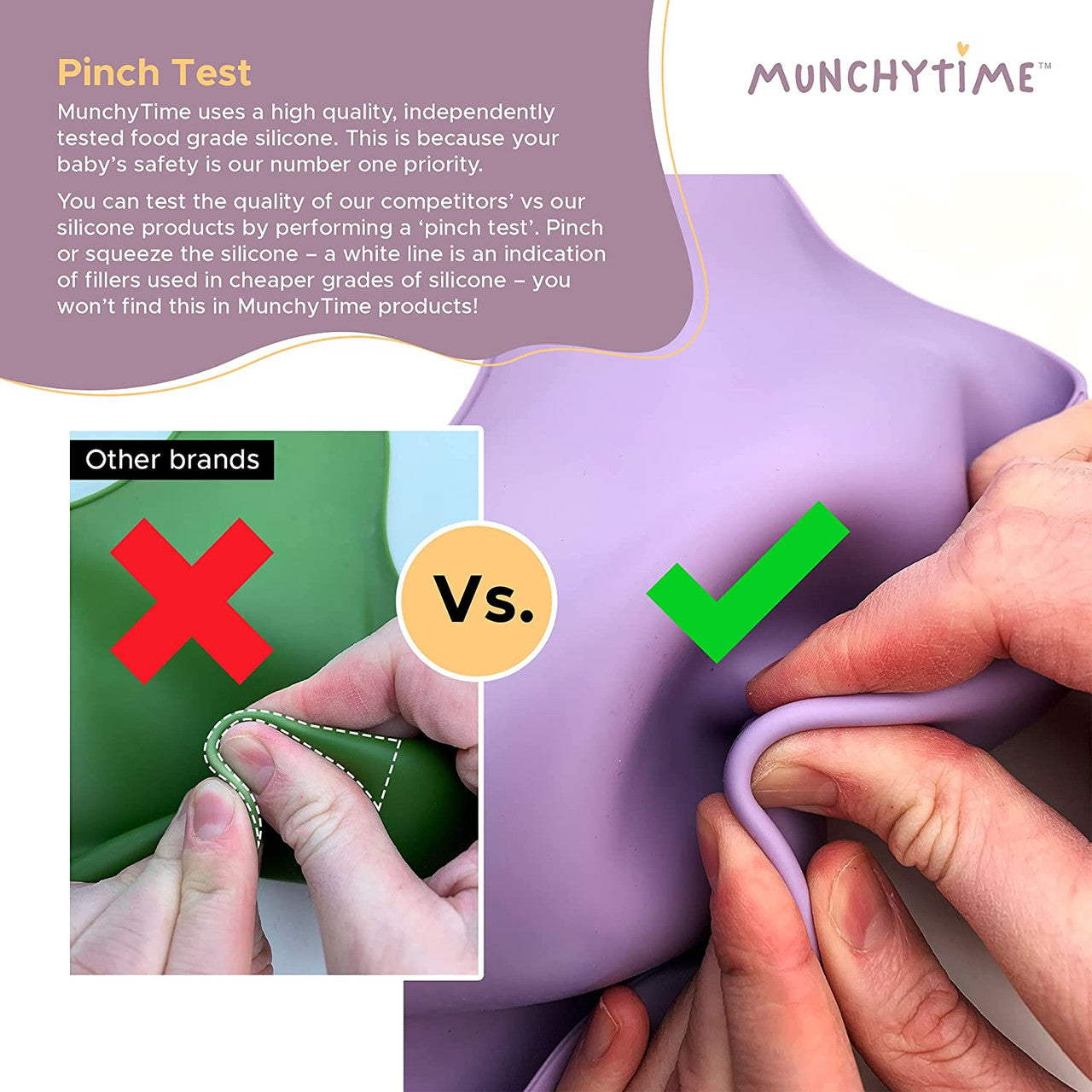 MunchyTime Silicone Bibs, Bowl with Suction & Spoons for Weaning