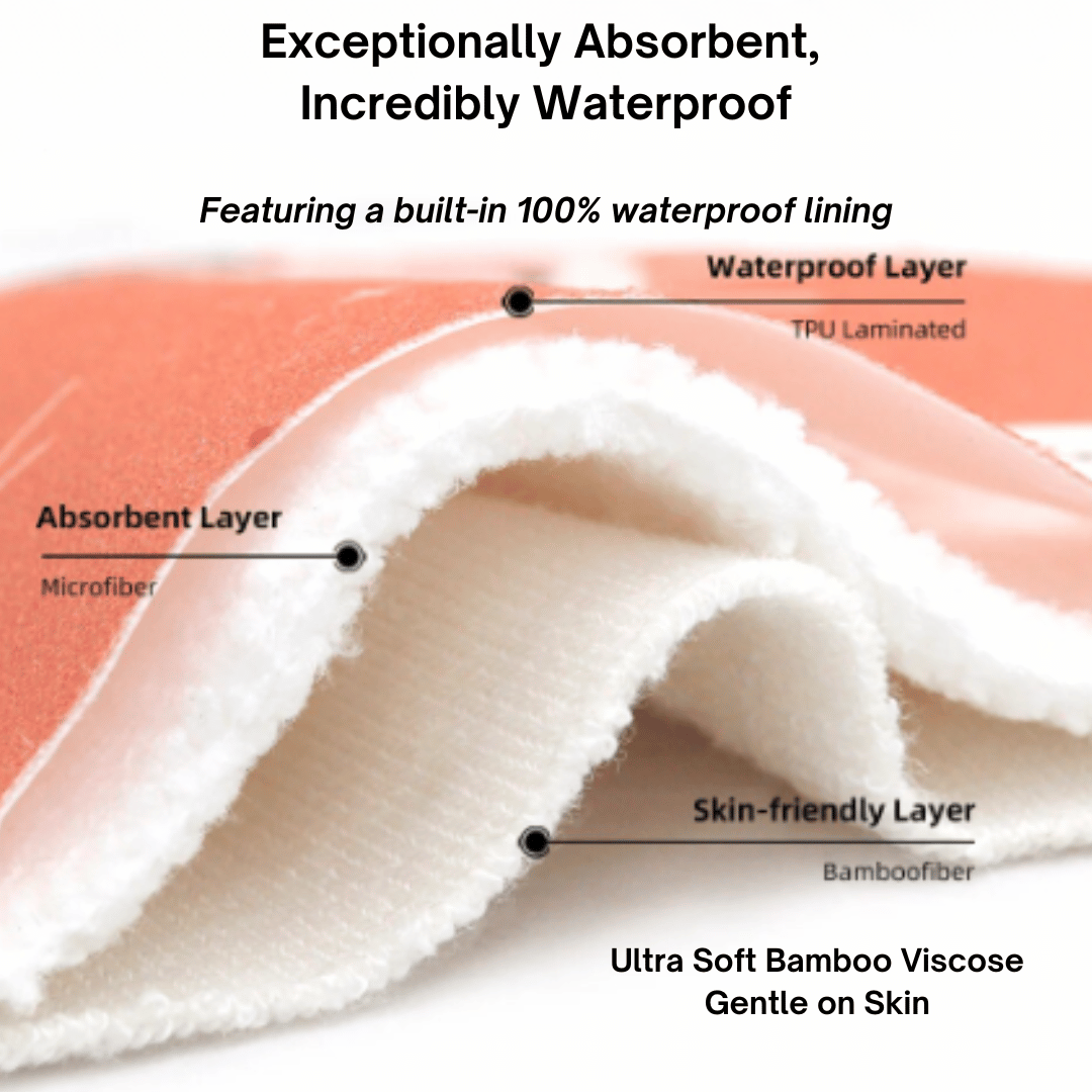 Nella Vosk Bamboo Nursing Pads – Reusable Breast Pads (Set of 14 + Laundry Bag)