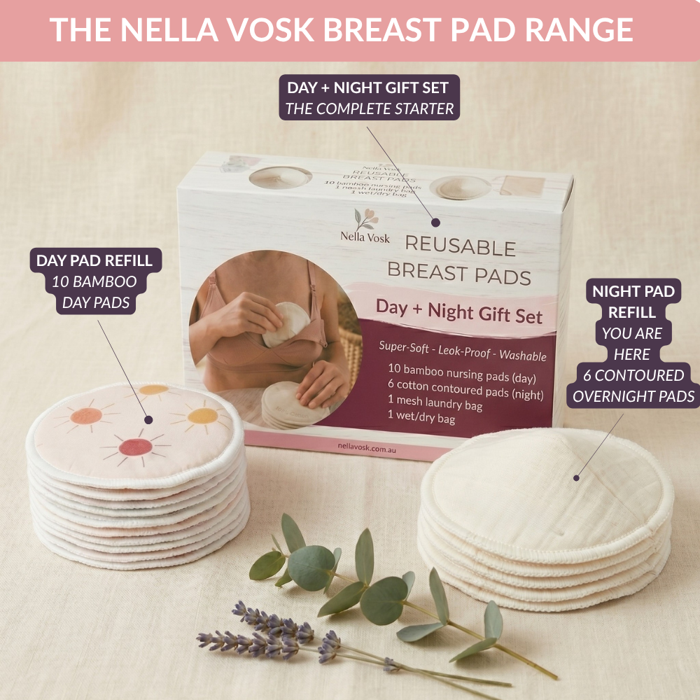 Reusable Nursing Pads — Contoured Night Pad Refill (6-Pack)