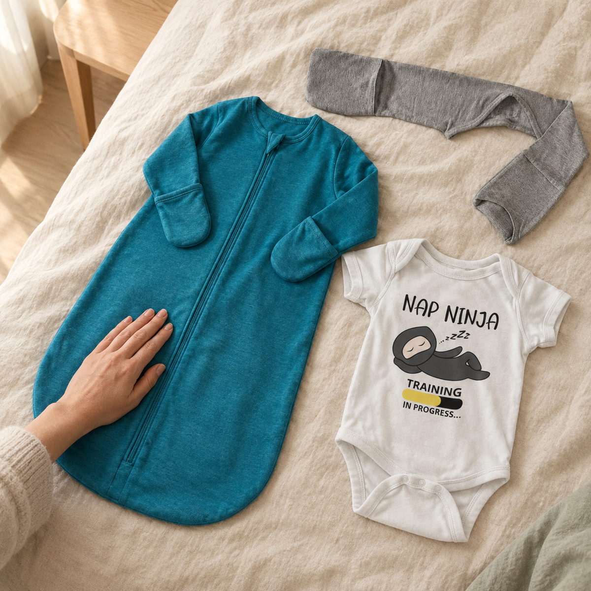 Bamboo Bubby Eczema Sleep Kit | Sleeping Bag + Mitten Sleeves + Nap Ninja
