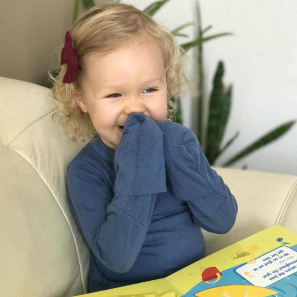 Bamboo Bubby Kids Bamboo Long Sleeve Top & Bamboo Pants Pajama Set – With Eczema Sleeves