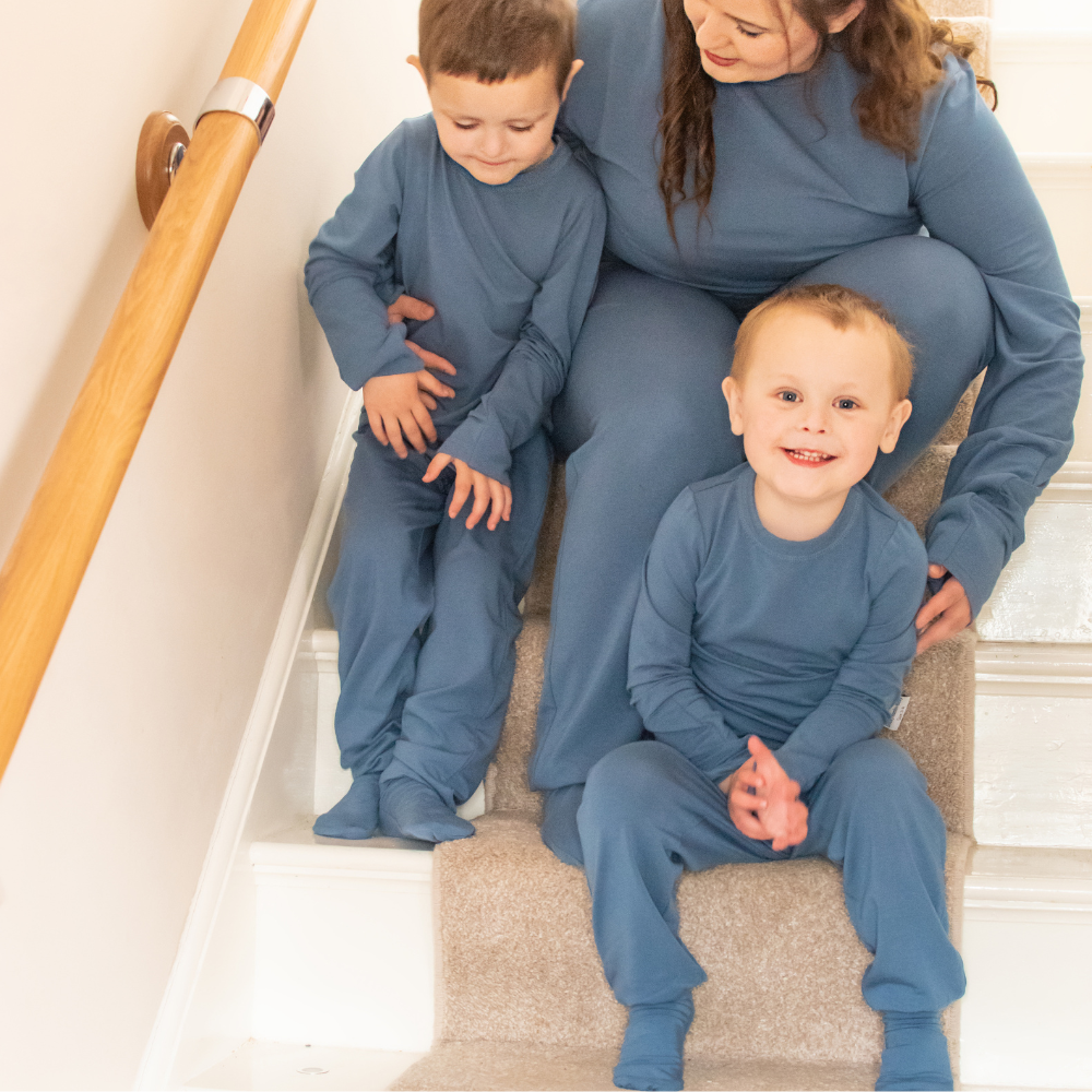 Bamboo Bubby Kids Bamboo Long Sleeve Top & Bamboo Pants Pajama Set – With Eczema Sleeves