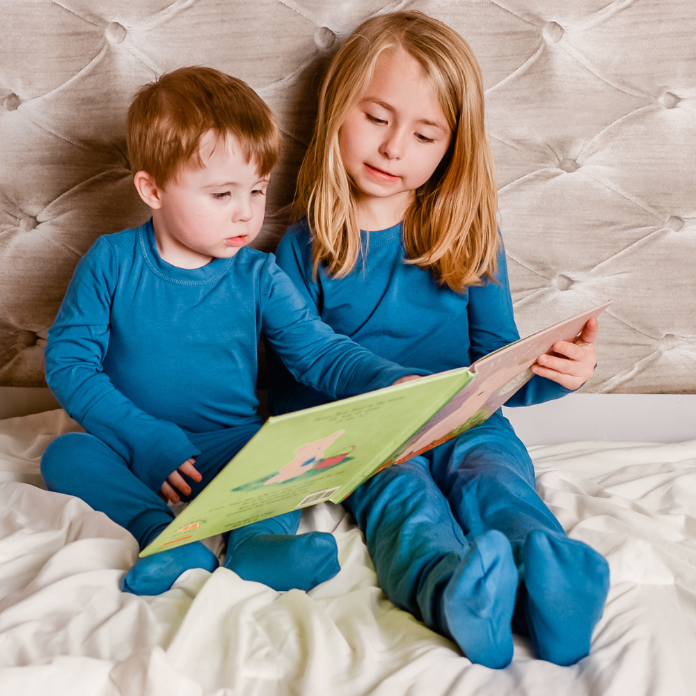 Bamboo Bubby Kids Bamboo Long Sleeve Top & Bamboo Pants Pajama Set – With Eczema Sleeves