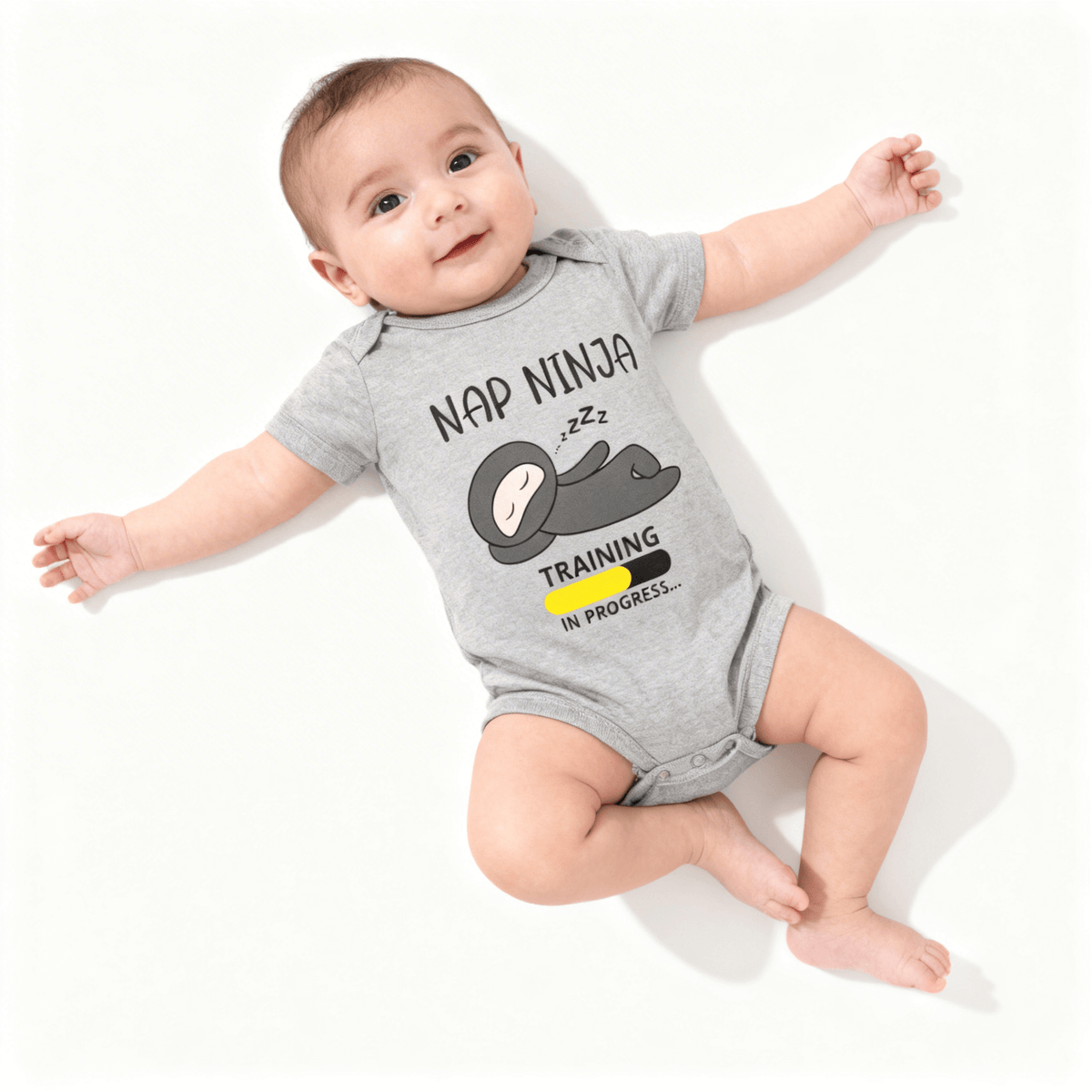 Bamboo Bubby by Nella Vosk — Nap Ninja Baby Bodysuit | Bamboo Onesie for Sensitive Skin