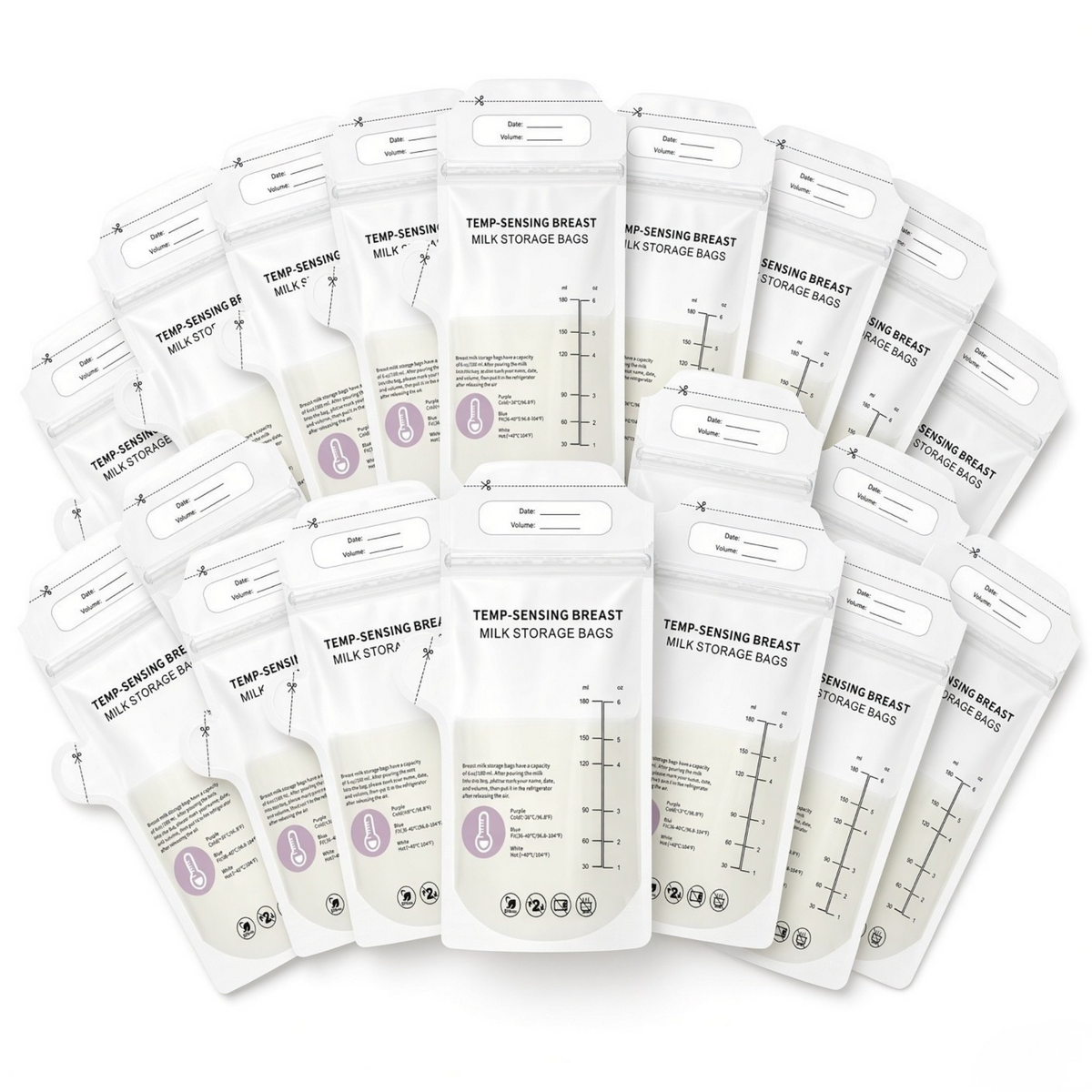 Freezer Refill Pack | Temperature-Sensing Breast Milk Storage Bags