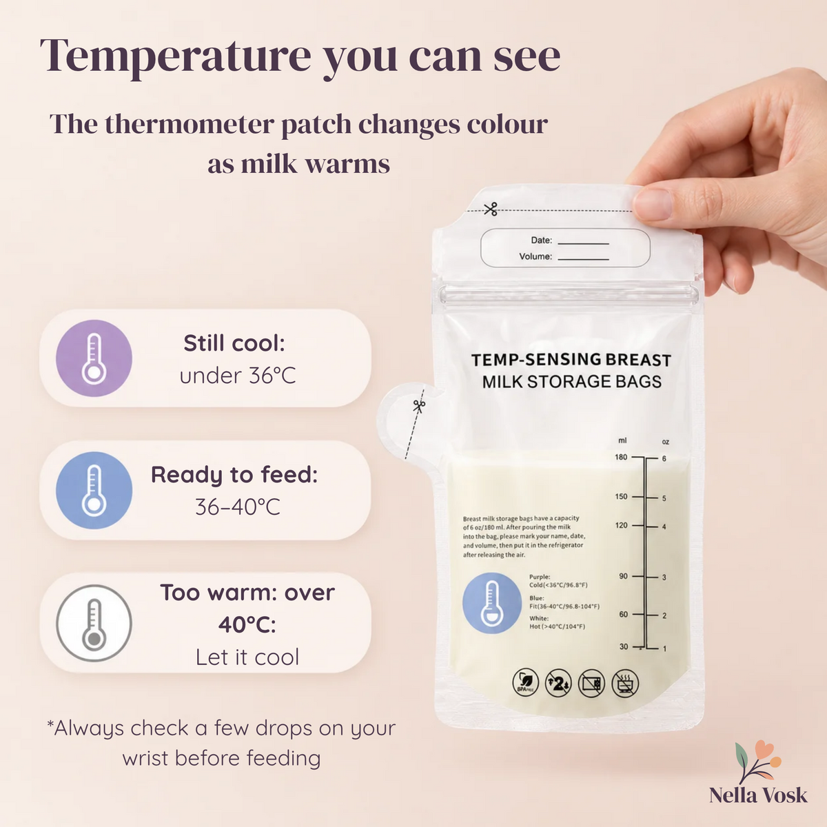 Freezer Refill Pack | Temperature-Sensing Breast Milk Storage Bags