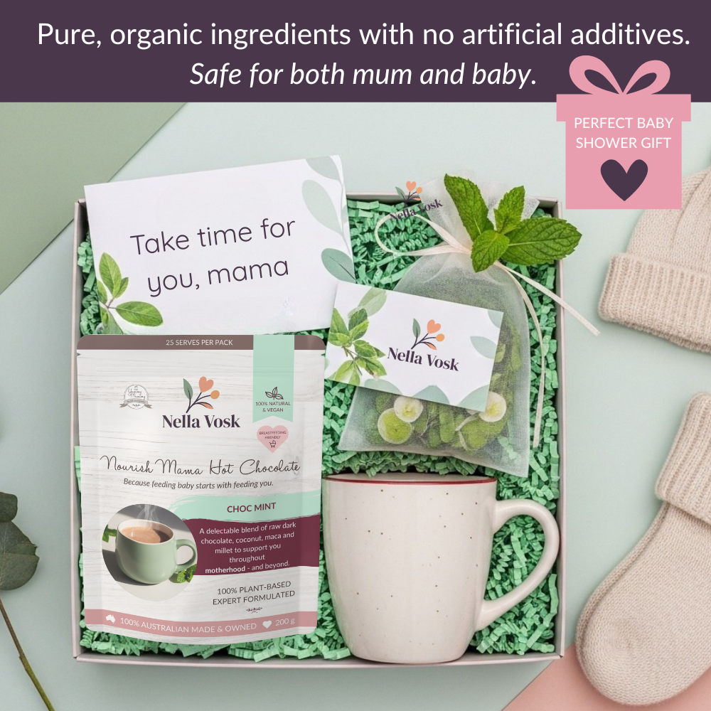 Nella Vosk Nourish Mama Hot Chocolate - Choc Mint Lactation Support Blend