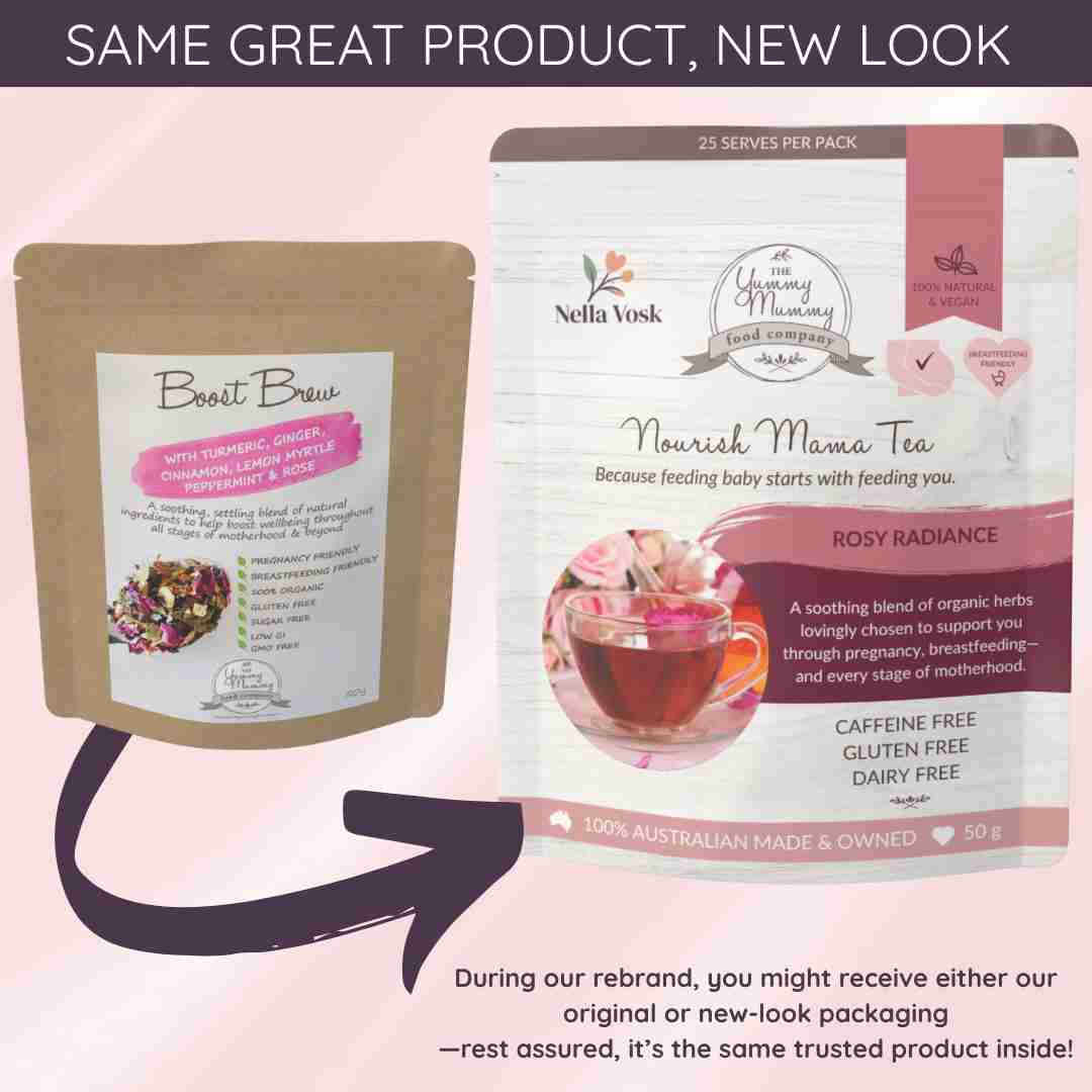 Nella Vosk Nourish Mama Pregnancy & Lactation Tea – Nausea Relief to Milk Supply Support