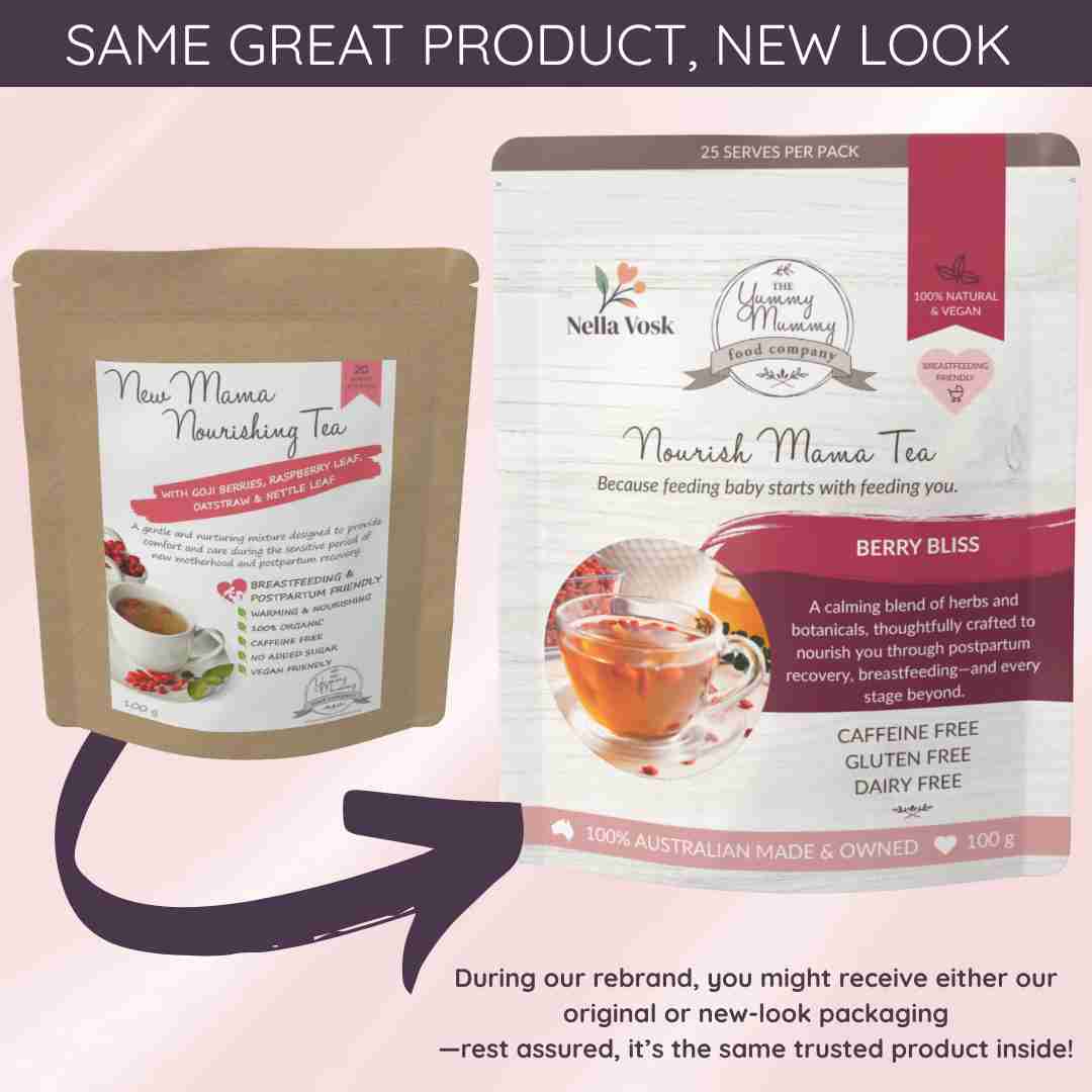 Nella Vosk Nourish Mama Lactation Tea - Berry Bliss for Postpartum & Milk Supply
