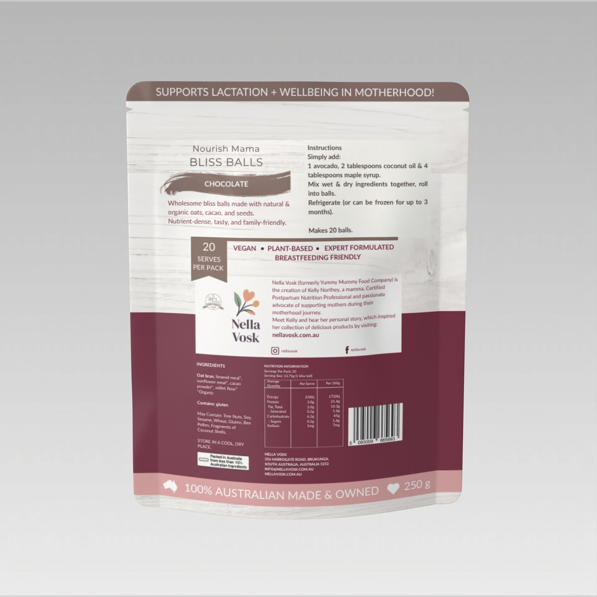 Nella Vosk Nourish Mama Lactation Bliss Balls