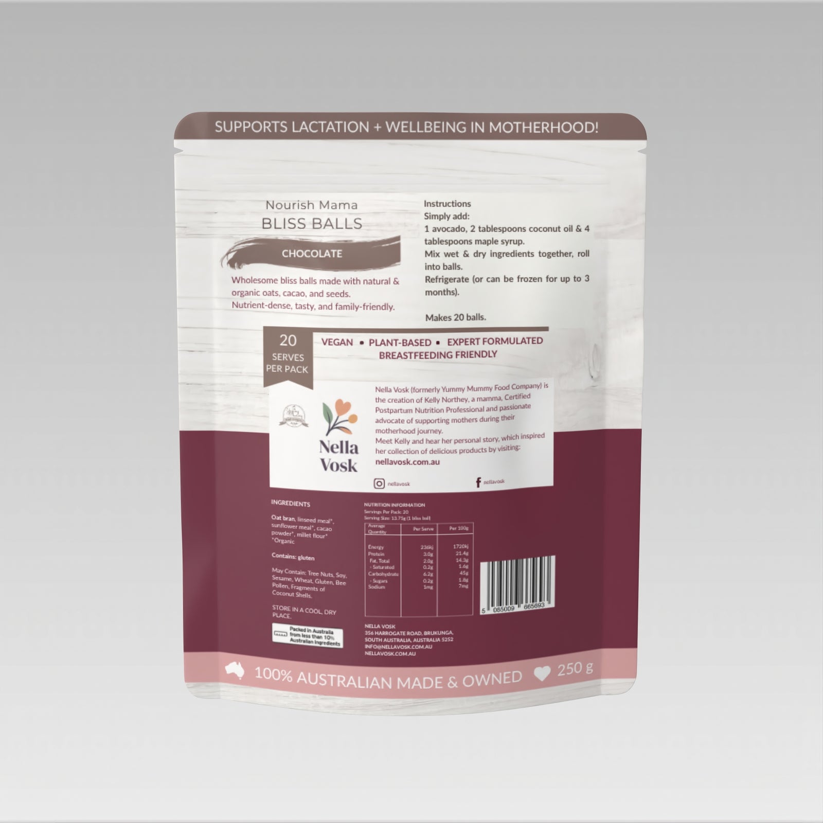 Nella Vosk Nourish Mama Lactation Bliss Balls