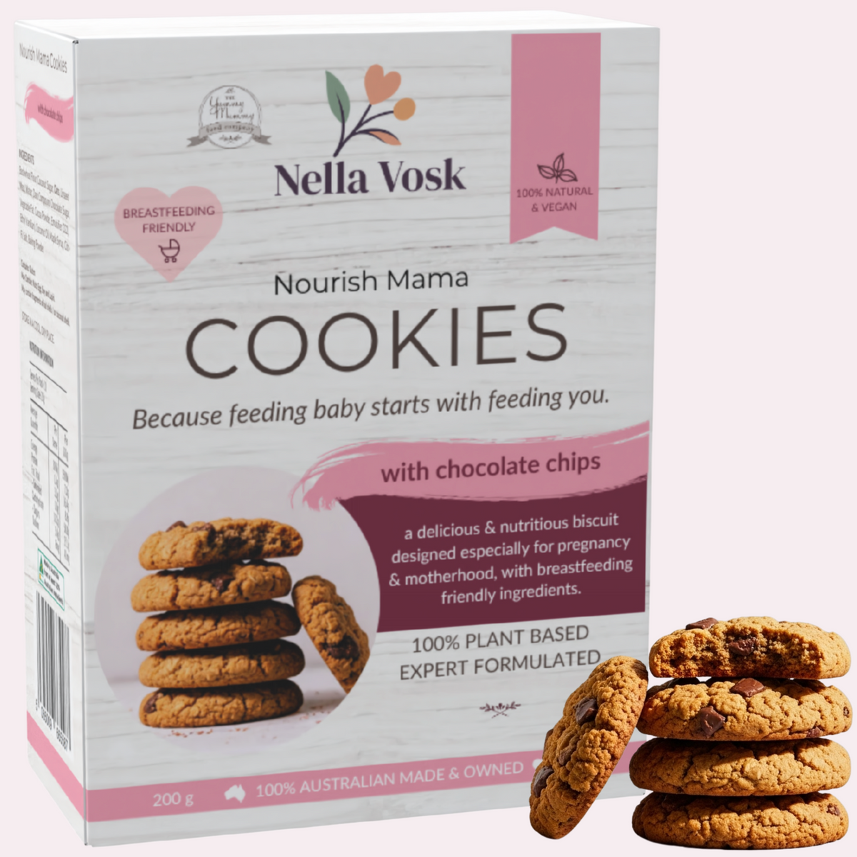 Nourish Mama Lactation Cookies Choc Chip | Breastfeeding Support Snack