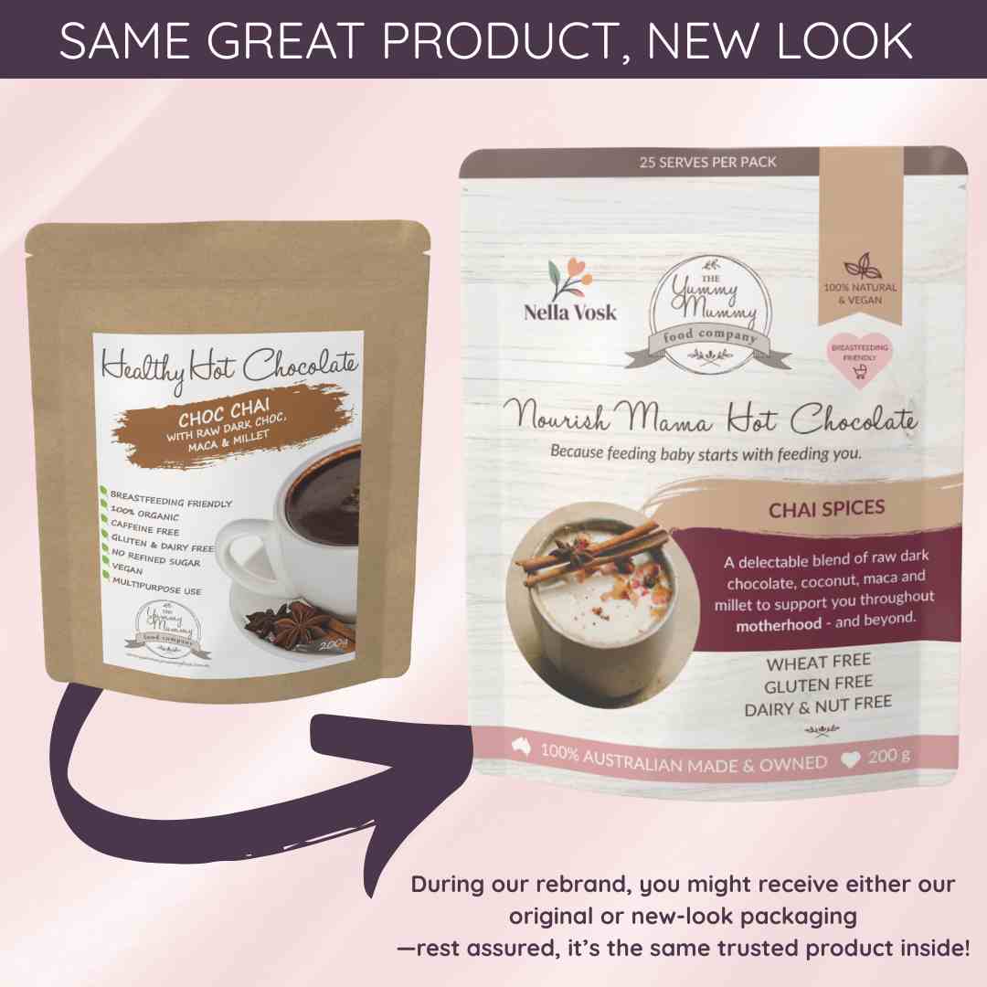 Nella Vosk Nourish Mama Hot Chocolate - Chai Spices Lactation Support Blend