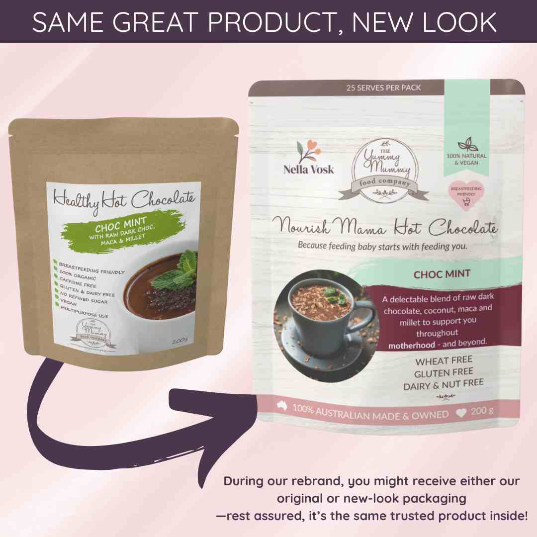 Nella Vosk Nourish Mama Hot Chocolate - Choc Mint Lactation Support Blend