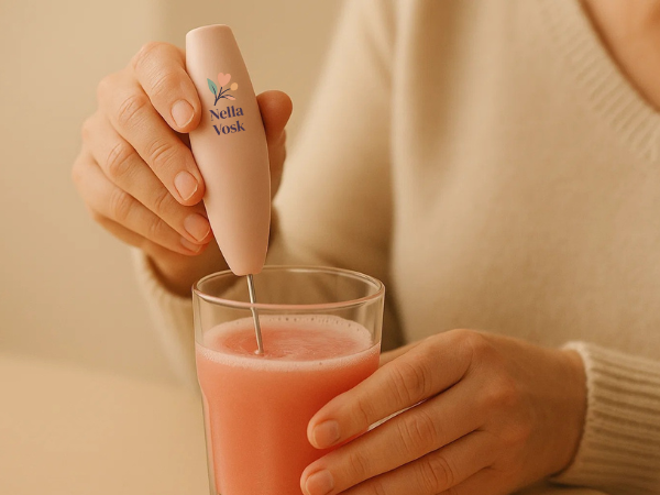 Nella Vosk Handheld Milk Frother & Drink Mixer – Pink