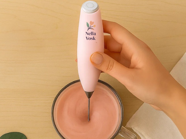 Nella Vosk Handheld Milk Frother & Drink Mixer – Pink