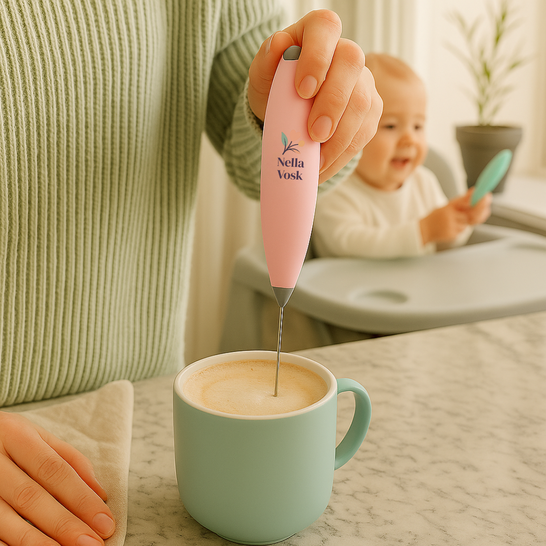 Nella Vosk Handheld Milk Frother & Drink Mixer – Pink