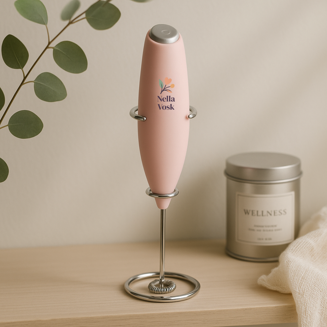Nella Vosk Handheld Milk Frother & Drink Mixer – Pink