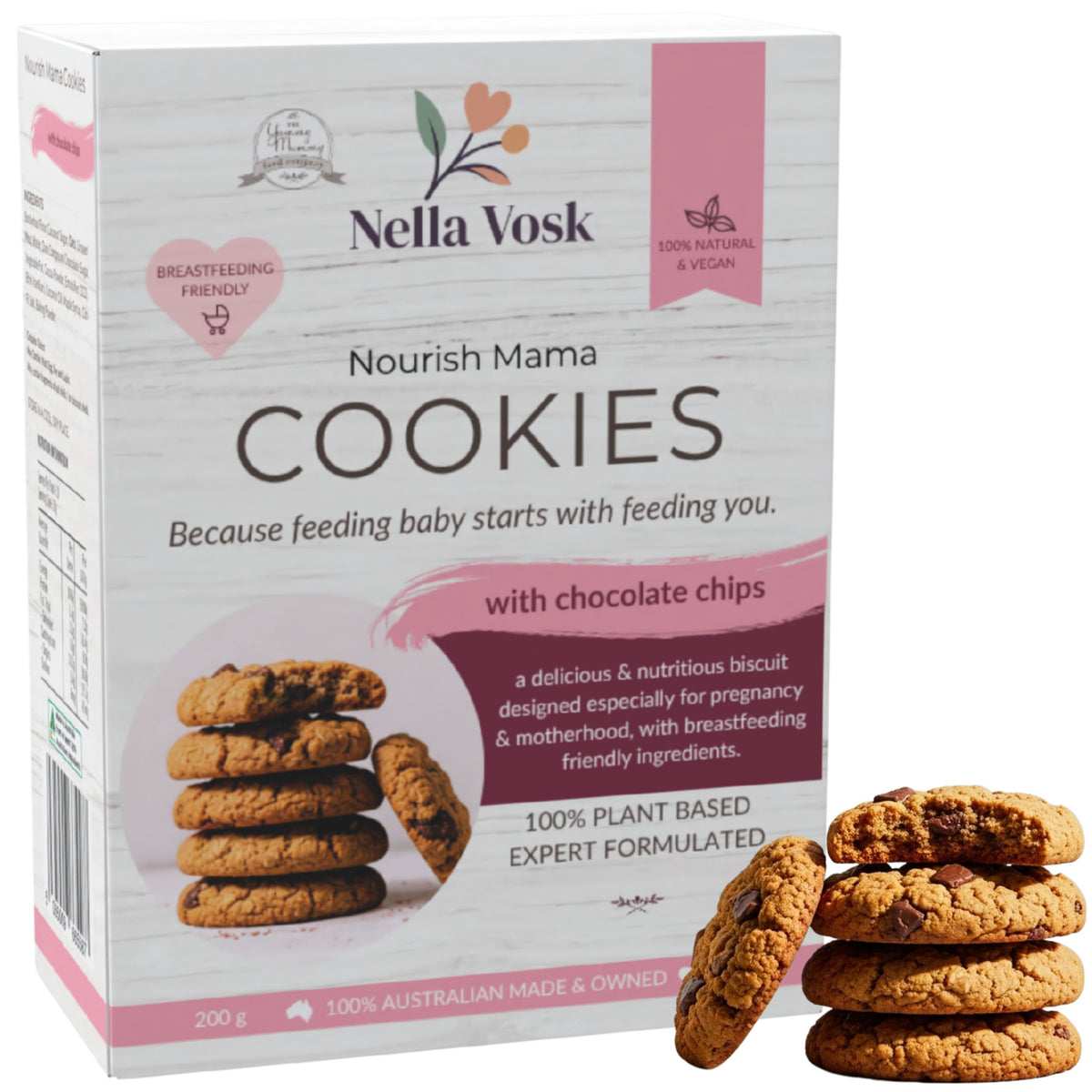 Chocolate Chip Lactation Cookies — Vegan, Allergen-Friendly Breastfeeding Cookies | Nourish Mama