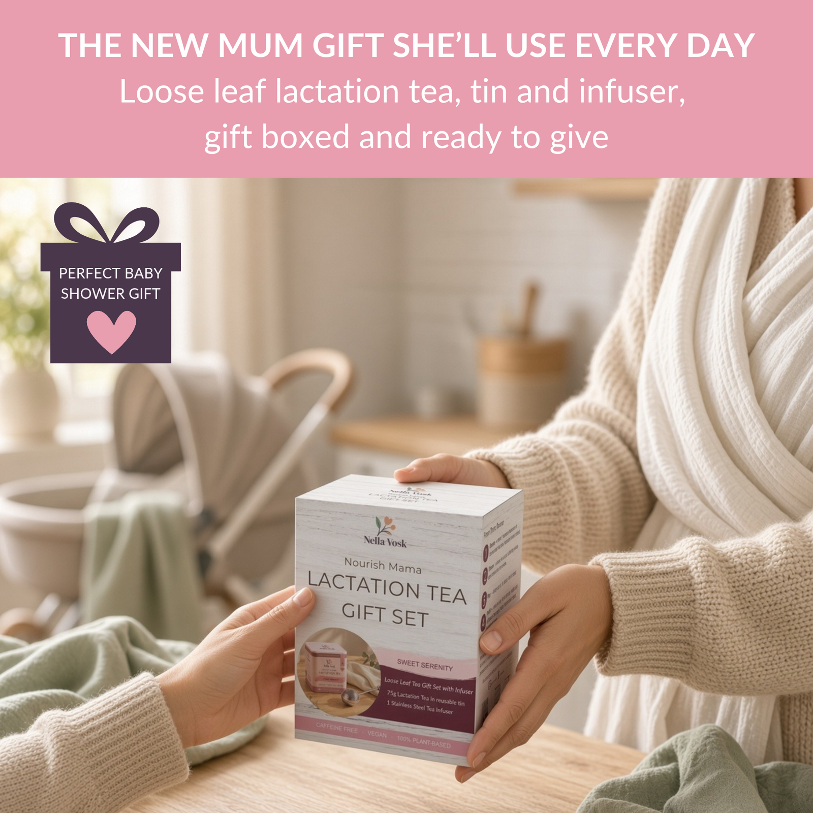 Nella Vosk Nourish Mama Sweet Serenity Lactation Tea Gift Set