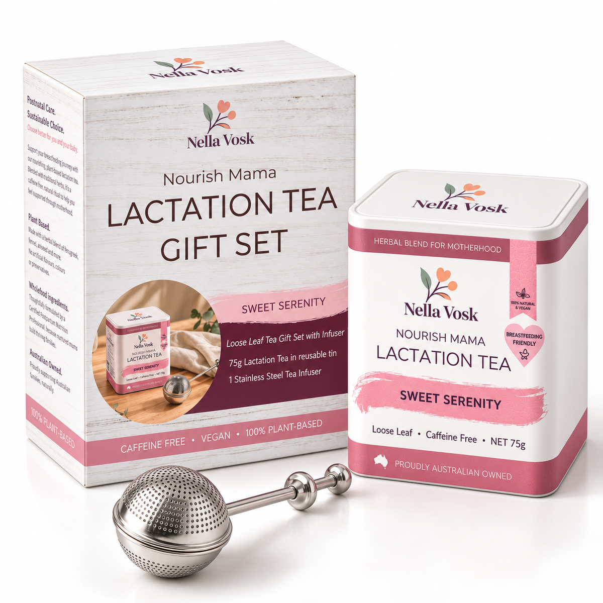 Nella Vosk Nourish Mama Sweet Serenity Lactation Tea Gift Set