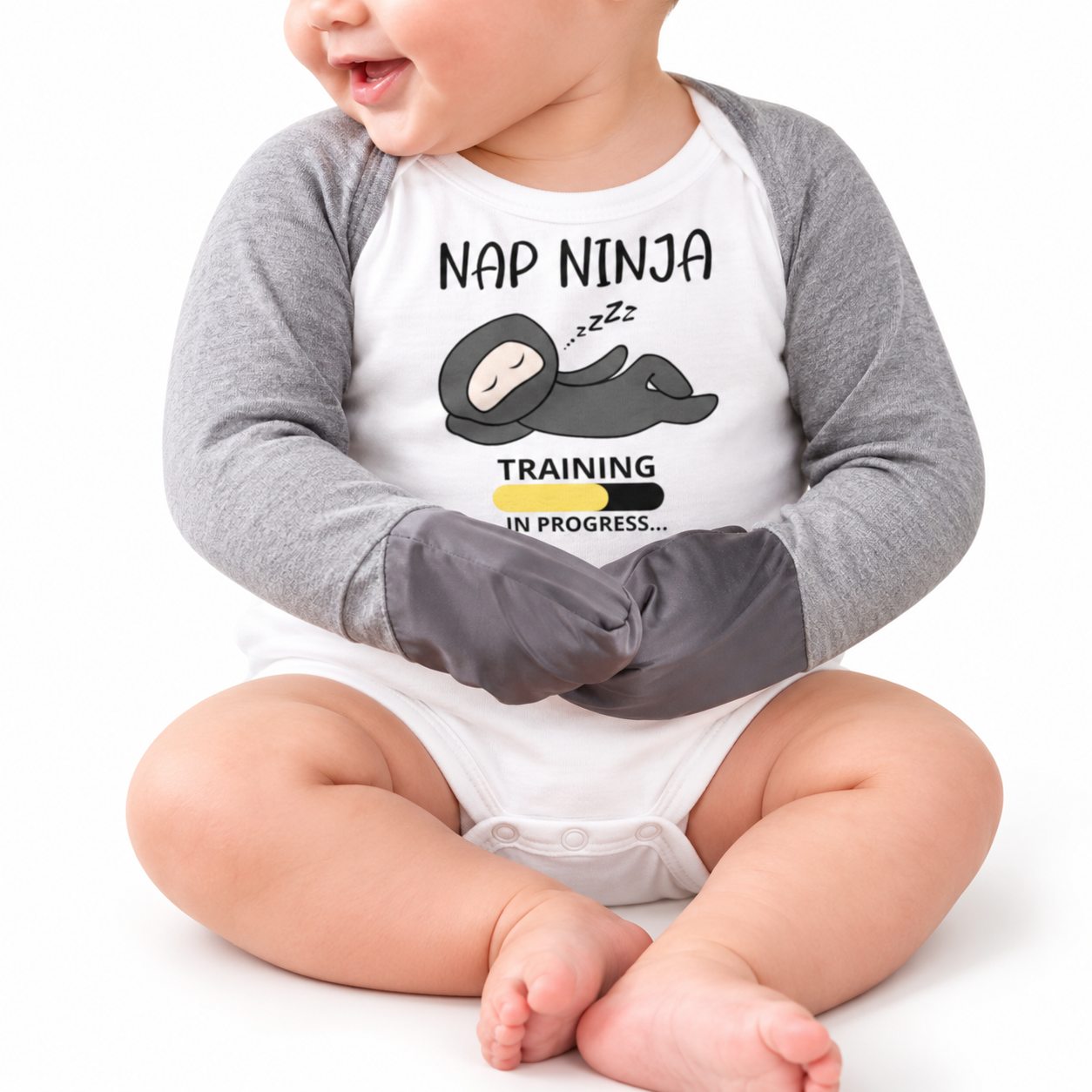 Newborn Eczema Set - Newborn Bamboo Clothing with Silk Mitten Sleeves