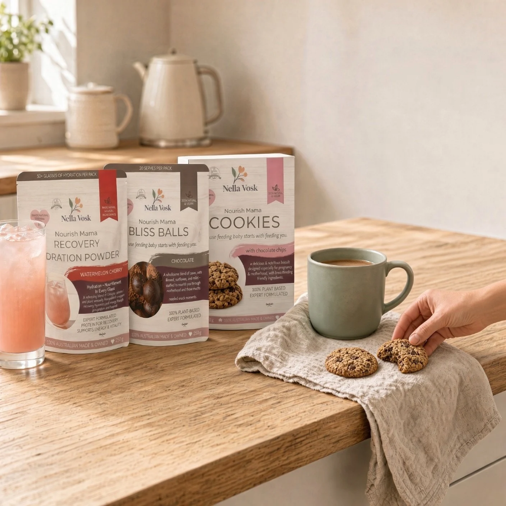 Nourish Mama Postpartum Pantry | Lactation Cookies + Bliss Balls + Hydration Powder