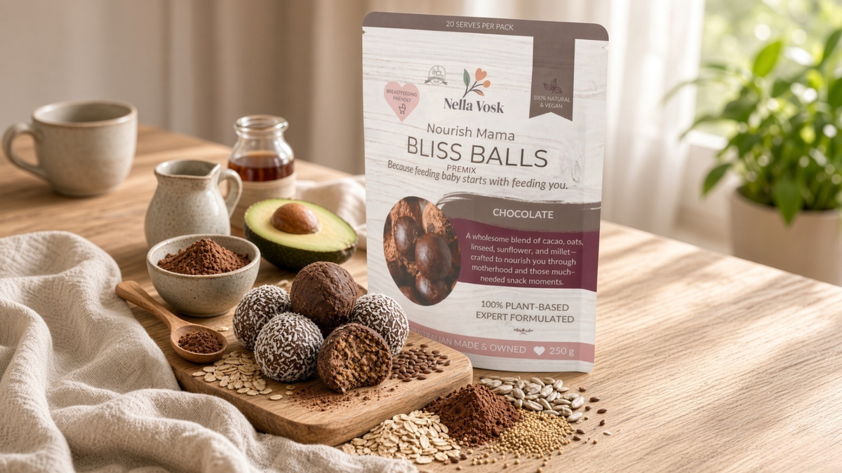 Nourish Mama Postpartum Pantry | Lactation Cookies + Bliss Balls + Hydration Powder